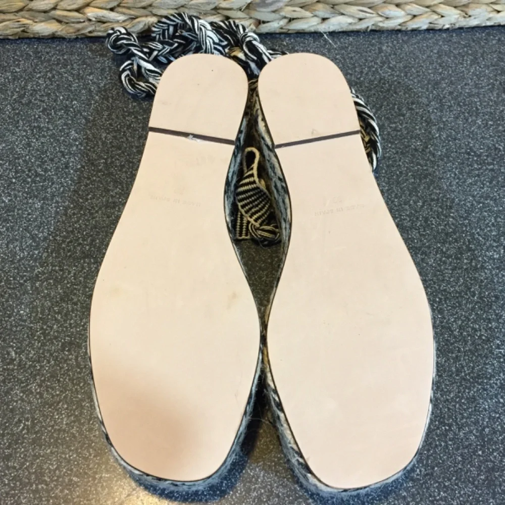 Maypol Black and White Platform Sandals